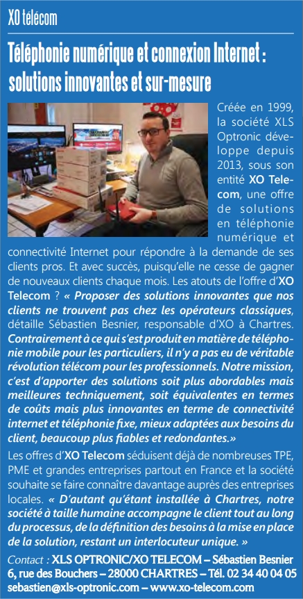 XO Telecom dans la revué de l'Agglo de chartres #60 XO Telecom dans la presse locale !